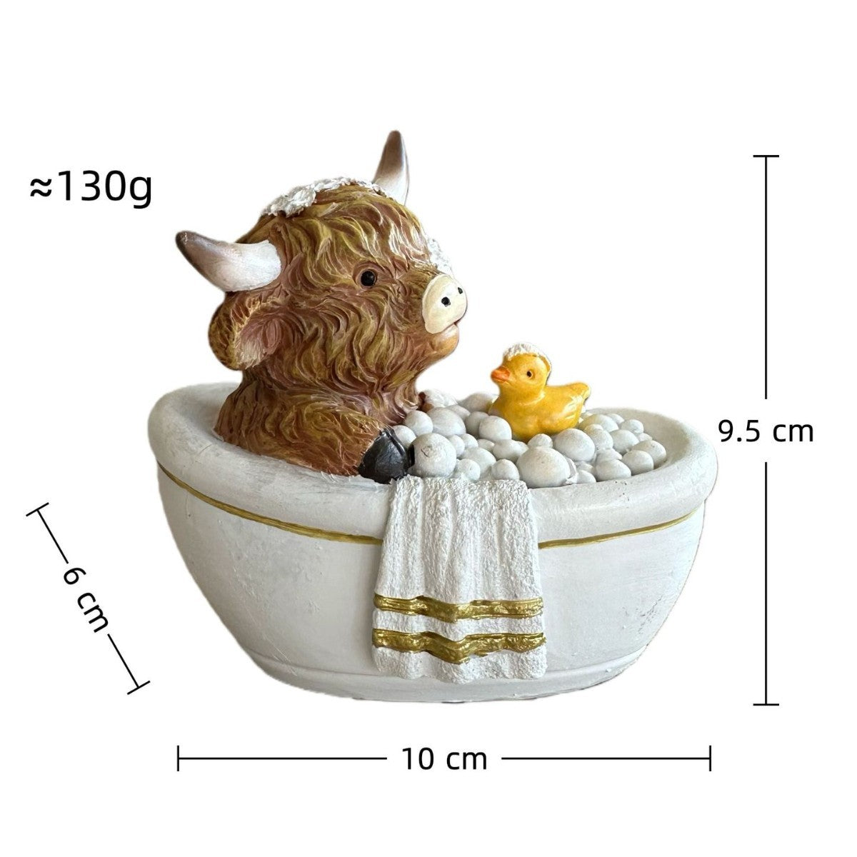 Bathroom Decor Highland Cow Statue Resin Ornament Craft Creative Holiday Home Decor Gift