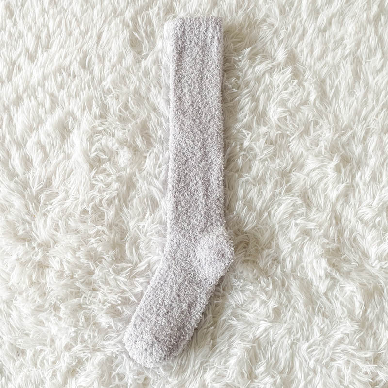 Coral Fleece Ankle Socks for Men and Women Thickened and Fleece-Lined for Fall and Winter Postpartum Long Socks Home Sleep Floor Socks for Indoor Wear