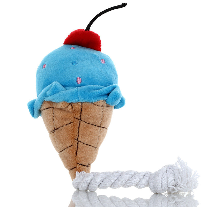 Dog Chew Toys for Training, Teething, and Dental Care Multiple Realistic Food-Shaped Plush Pet Toys