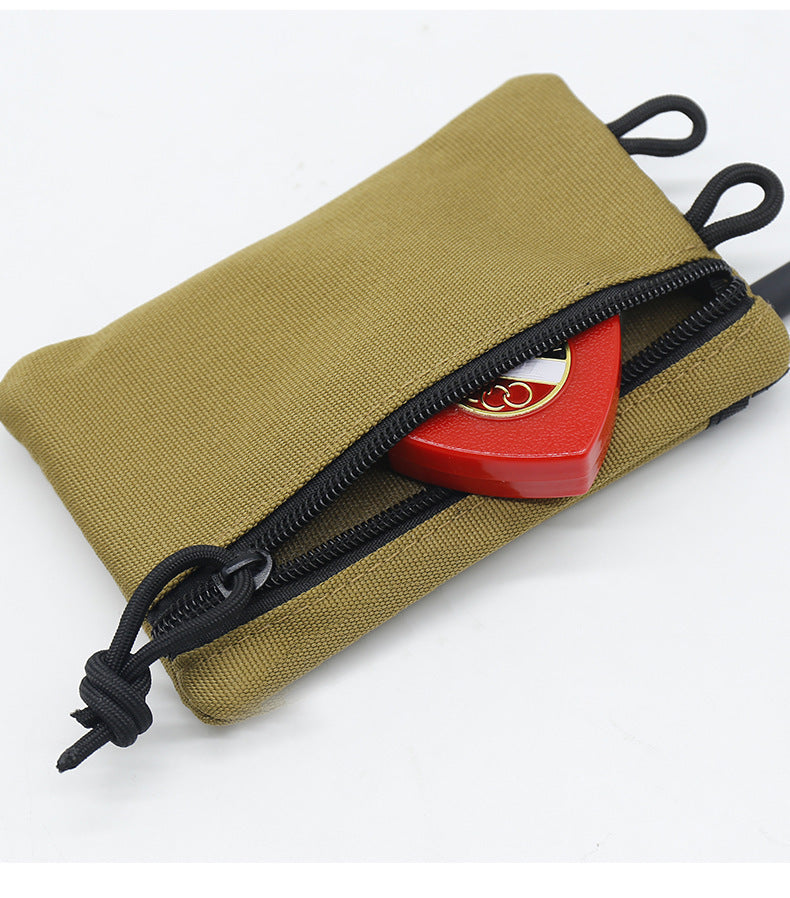 A330  Outdoor Oxford Cloth Card Coin Pouch, Minimalist Key Organizer, Portable Waist Bag for Travel