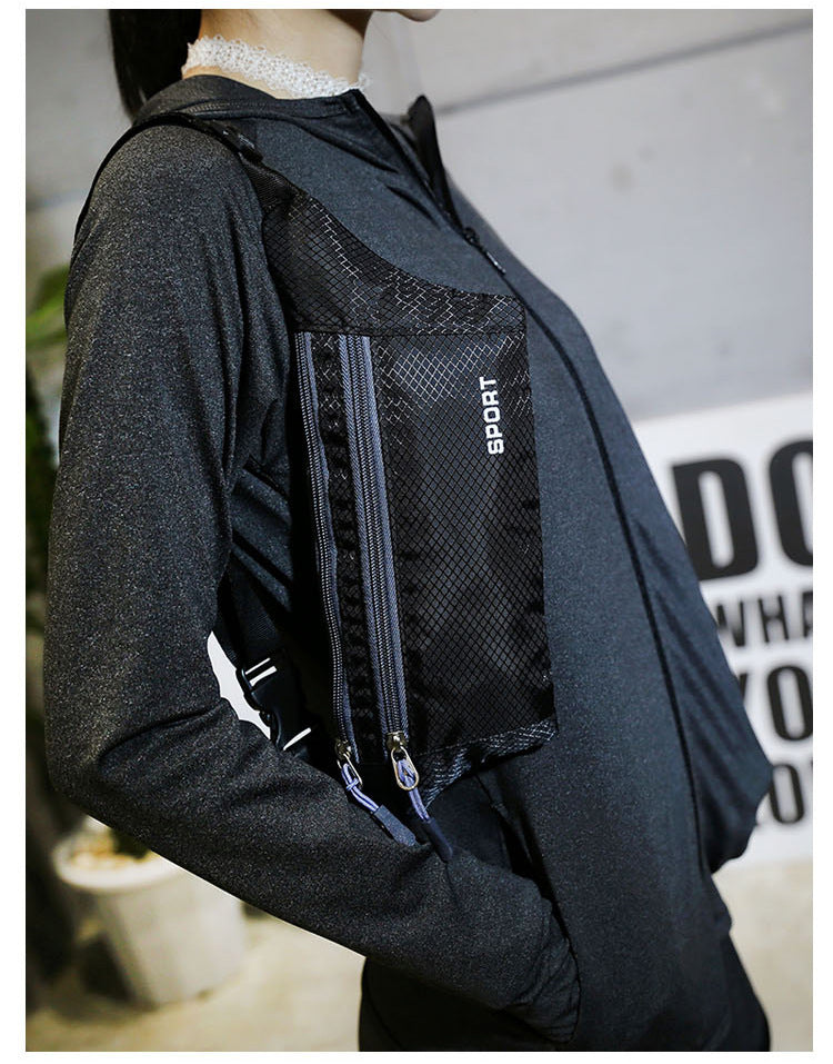 A318  Multifunctional Outdoor Sports Waist Bag for Men Women, Lightweight Crossbody Chest Bag with Phone Pocket