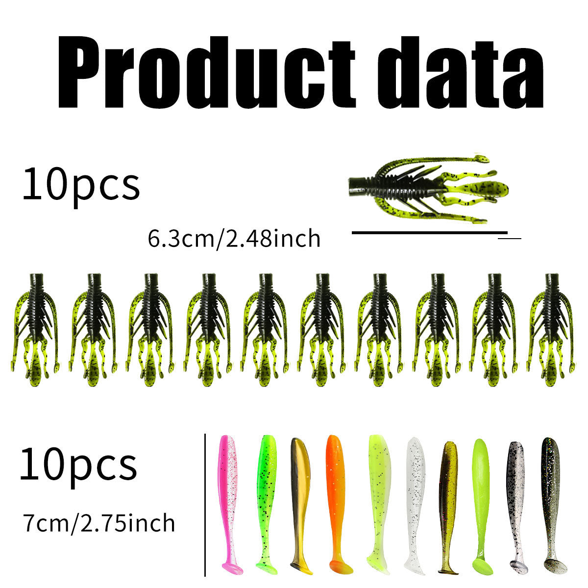 A245  Mystery Fishing Lures Set, Multi-purpose Fishing Kit for Largemouth Bass, Smallmouth Bass & Trout