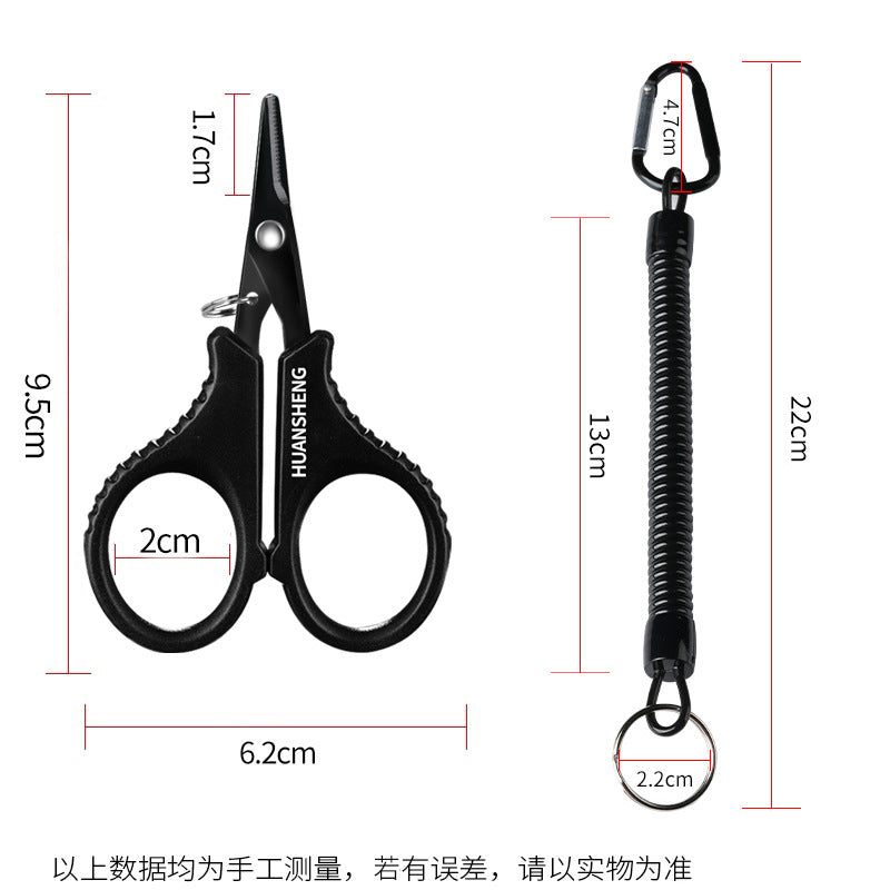 A282  304 Stainless Steel Fishing Scissors, High Hardness & Sharp, Multi-Functional for Lure, Lead Sheet, PE Braided Line