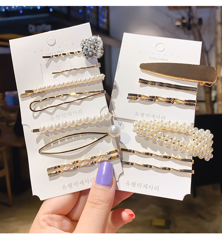 A317  Versatile Pearl Side Hair Clips, Minimalist Hair Accessories for Bangs
