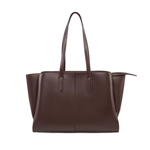 Large-Capacity Fashionable Everyday Versatile Underarm Bag Oil-Waxed Leather Tote