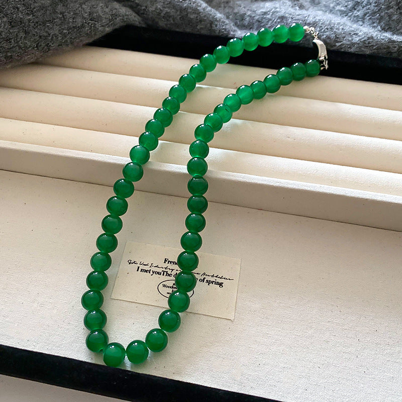 A302  Boho Shell Bead Turquoise Beaded Necklace, Light Luxury Minimalist Luxury Clavicle Necklace for Women