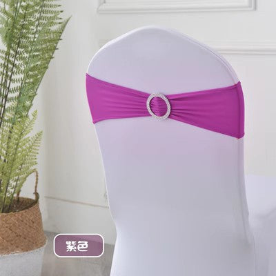 Spandex Chair Sashes Bands 50PCS Stretch Chair Ties Bows with Buckle Slider for Wedding Party Banquet Decoration