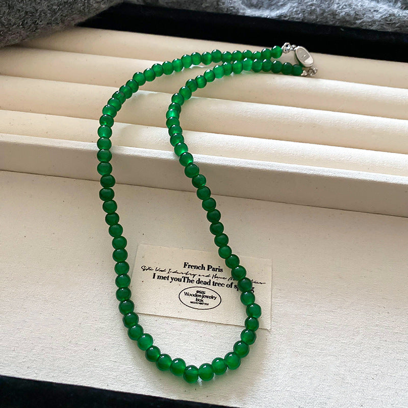 A302  Boho Shell Bead Turquoise Beaded Necklace, Light Luxury Minimalist Luxury Clavicle Necklace for Women