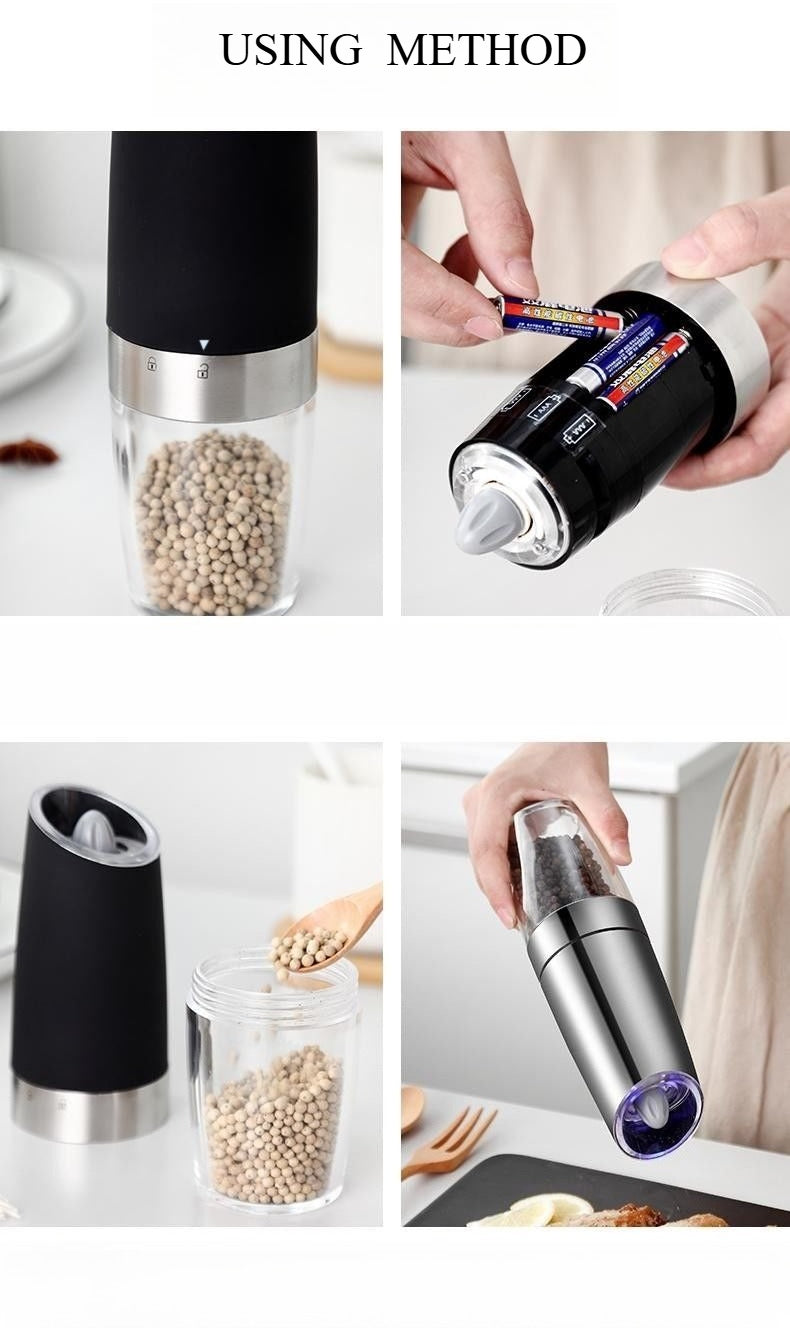 A333  Electric Gravity Induction Pepper Grinder for Home Kitchen