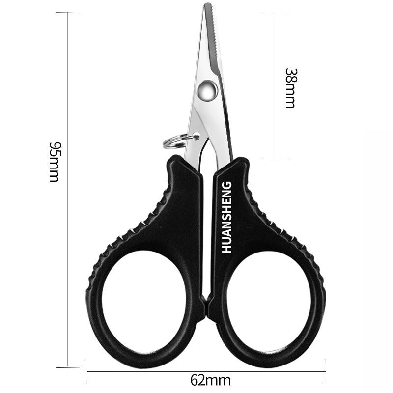 A282  304 Stainless Steel Fishing Scissors, High Hardness & Sharp, Multi-Functional for Lure, Lead Sheet, PE Braided Line