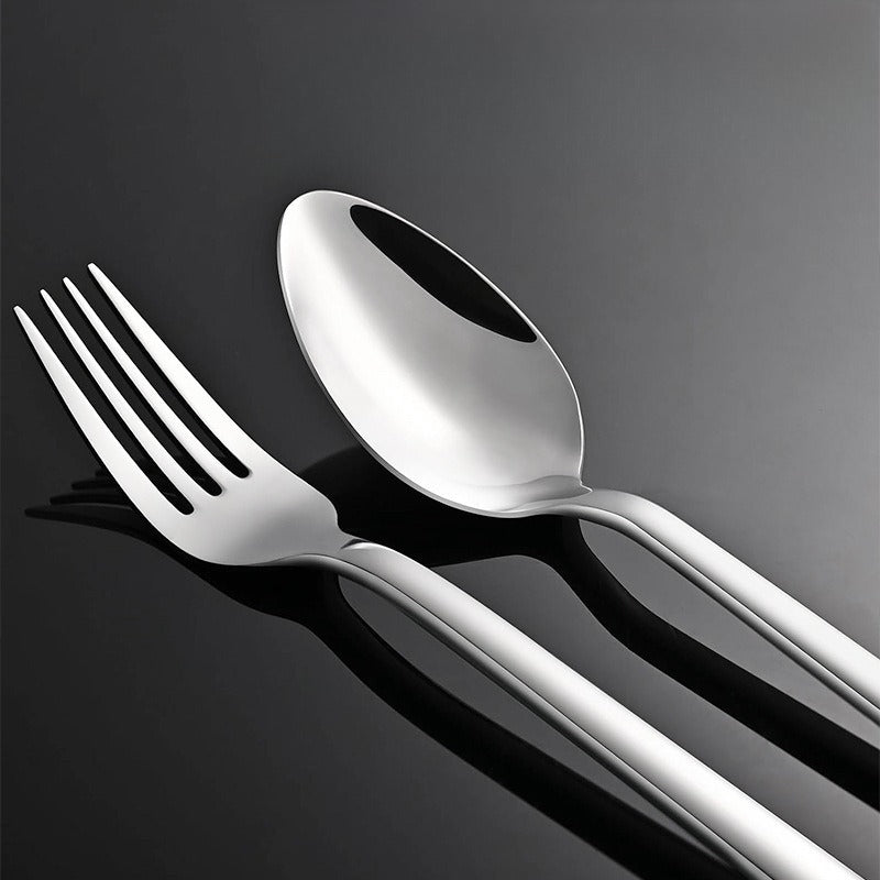 Silverware Set, 5 Piece Flatware Cutlery Set for 1, 18/10 Stainless Steel Silverware Mirror Polished Dishwasher Safe for Home, Restaurant, Wedding, Party(Silver, 5 pieces for 1)