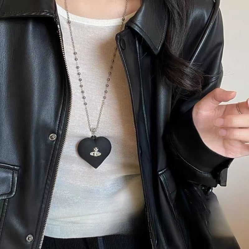 A301  Fashion Dopamine Beaded Cat Necklace, Personality Sweet Style All-Match Choker Jewelry