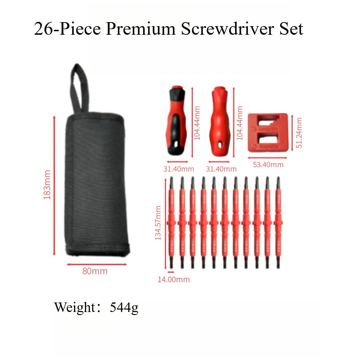 A310  18-in-1 Multi-Function Electrician Screwdriver, Insulated Phillips Slotted Torx Repair Tool