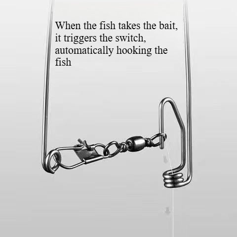 A241  Automatic Fishing Ejection Device, Spring Hook Set, Lazy Fishing Tool Fishing Accessories