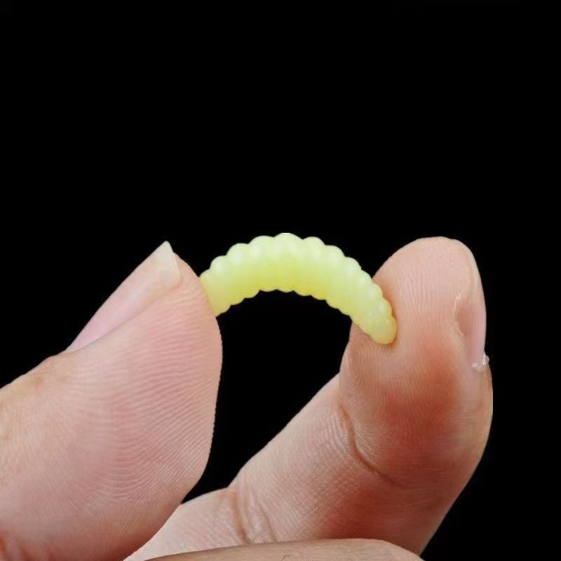 A165  Boxed Bionic Red Head Maggot Soft Lure, Fishing Bread Worm Soft Bait, Fishing Lure