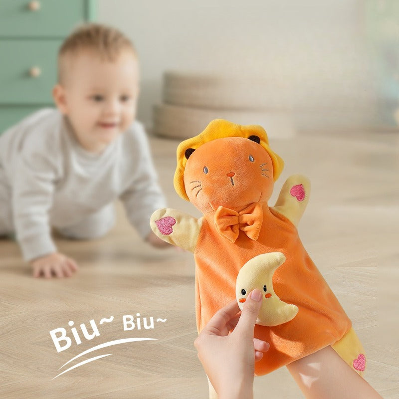 Bean velvet baby soothing cloth, baby toy cartoon doll, children's sleeping doll, hand puppet