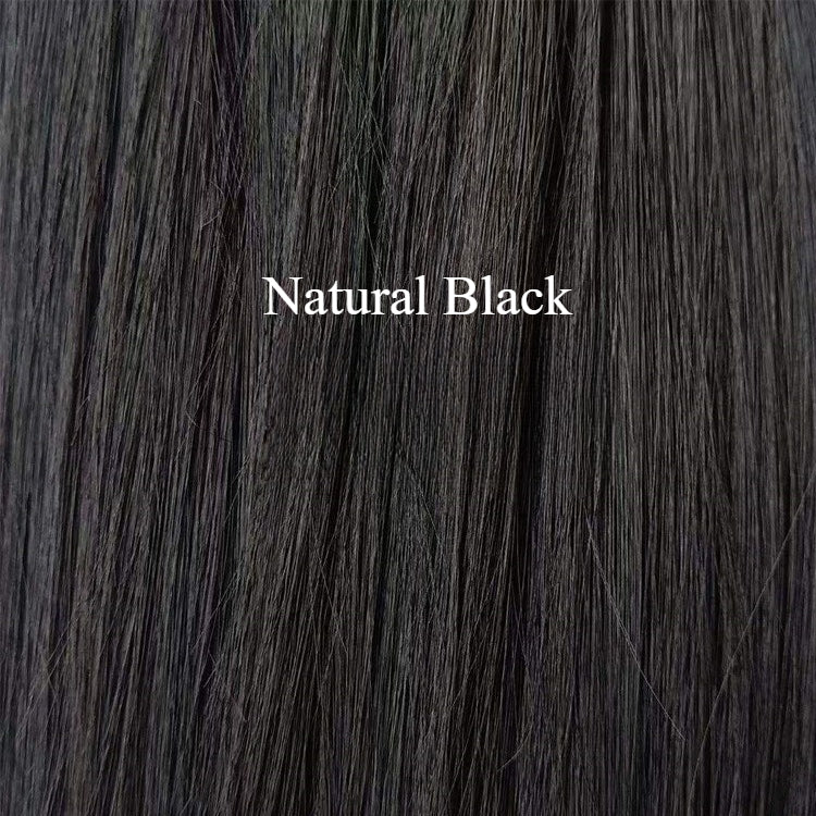 A215  New African Style Women Black Long Straight Wig, Middle Part Heat Resistant Synthetic Hair Wig