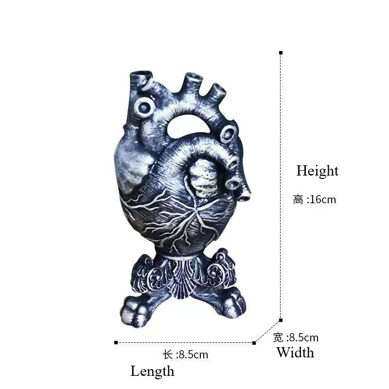 A 210  Unique Art Heart Vase, Creative Home Living Room Desktop Decor Floral Craft