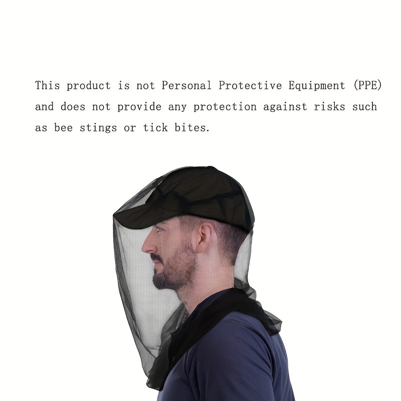 A331  Universal Mosquito Head Net with Face Shield for Camping & Fishing