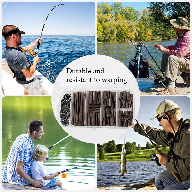A339   120PCS European Carp Fishing Accessories Set, High Quality Hose Pin Tail Pipe Tackle Box for Reservoir Fishing
