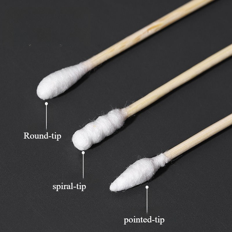 A313  Disposable Double Head Makeup Cotton Swabs, Pointed Bamboo Sticks, Household Ear Cleaning Boxed Cotton Buds