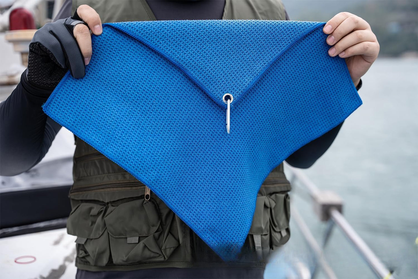 A284  Absorbent Fishing Towel for Anglers, Fishing Hand Cloth & Rod Cleaning Towel, Fishing Accessories
