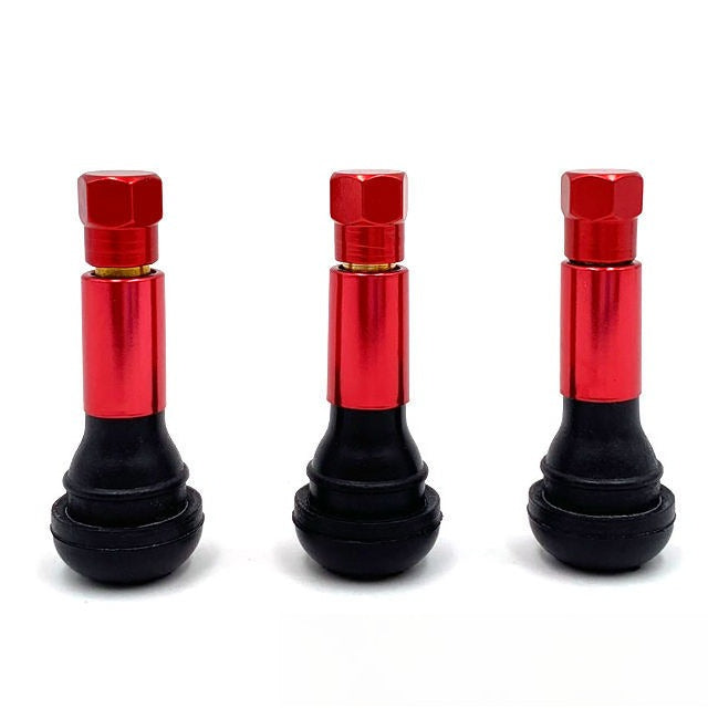 A311  TR413/TR414 Tubeless Tire Valve Stems, Black Rubber & Alloy Valve Caps Universal Tire Valves