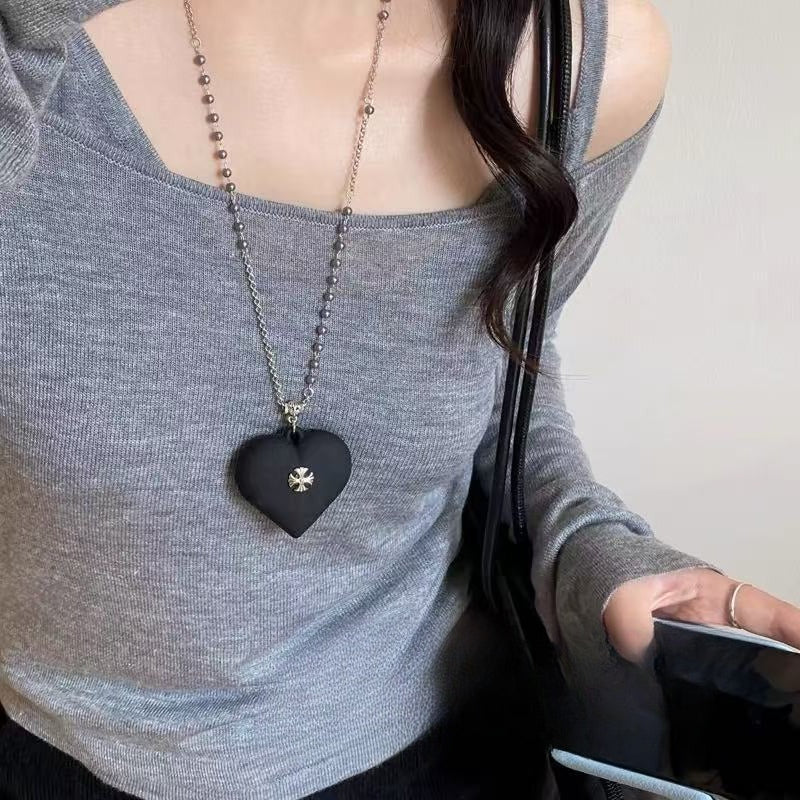 A301  Fashion Dopamine Beaded Cat Necklace, Personality Sweet Style All-Match Choker Jewelry
