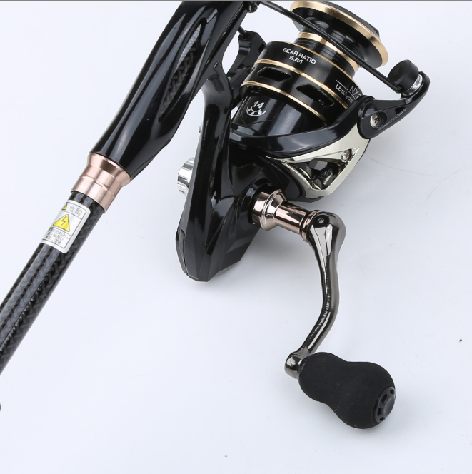1.8M Carbon Telescopic Casting Fishing Rod and Reel Kit, Complete Saltwater Freshwater Fishing Tackle Package with Carry Case